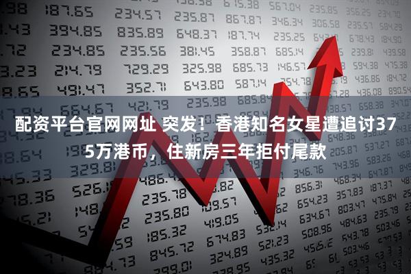 配资平台官网网址 突发！香港知名女星遭追讨375万港币，住新房三年拒付尾款